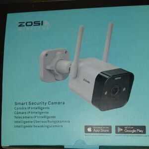 Wireless Smart Security Camera - Black and White